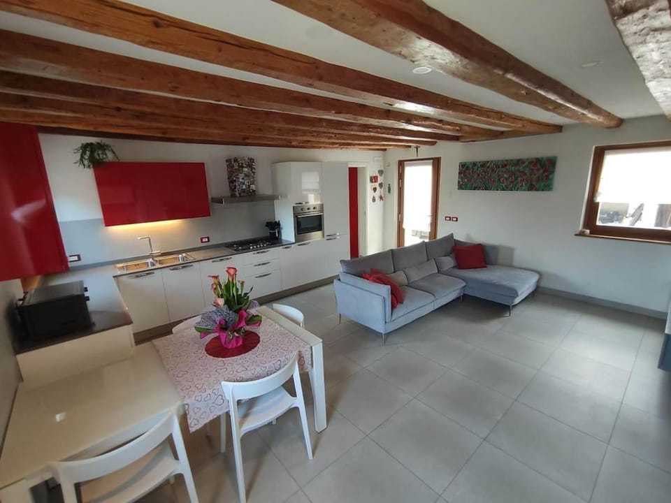 Kitchen or kitchenette, Living room, Dining area