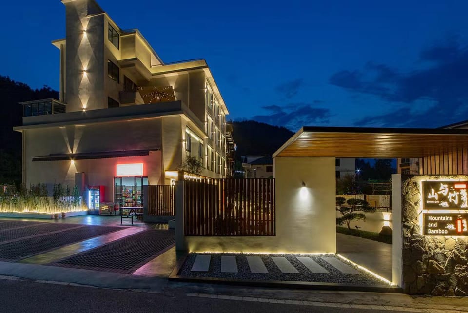 Property building, Night, Parking
