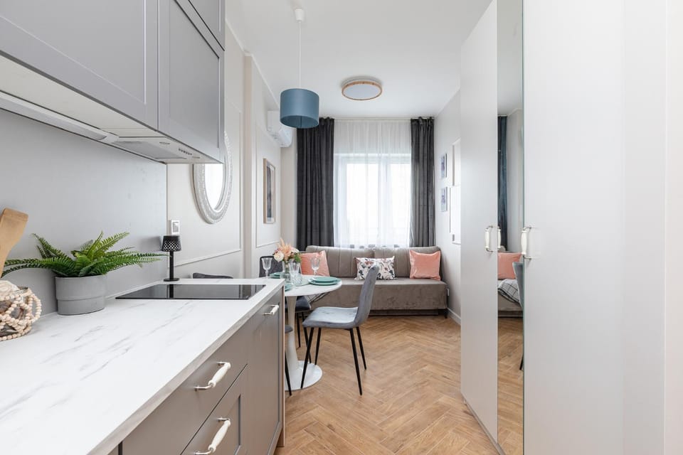 Bed, Kitchen or kitchenette, Living room, Photo of the whole room, Seating area