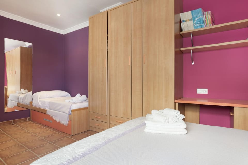 Property building, Living room, Bedroom