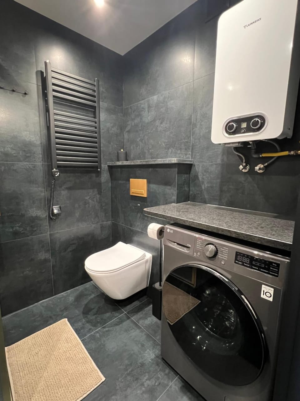 Bathroom, heating, washing machine, dryer