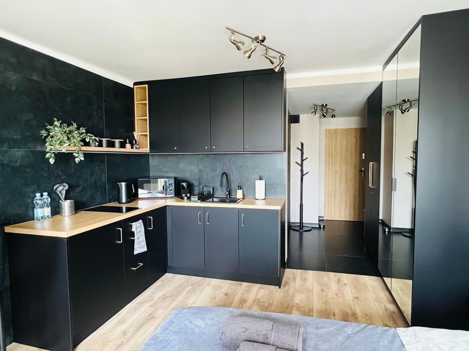 Kitchen or kitchenette, microwave, stove, wardrobe, kitchen