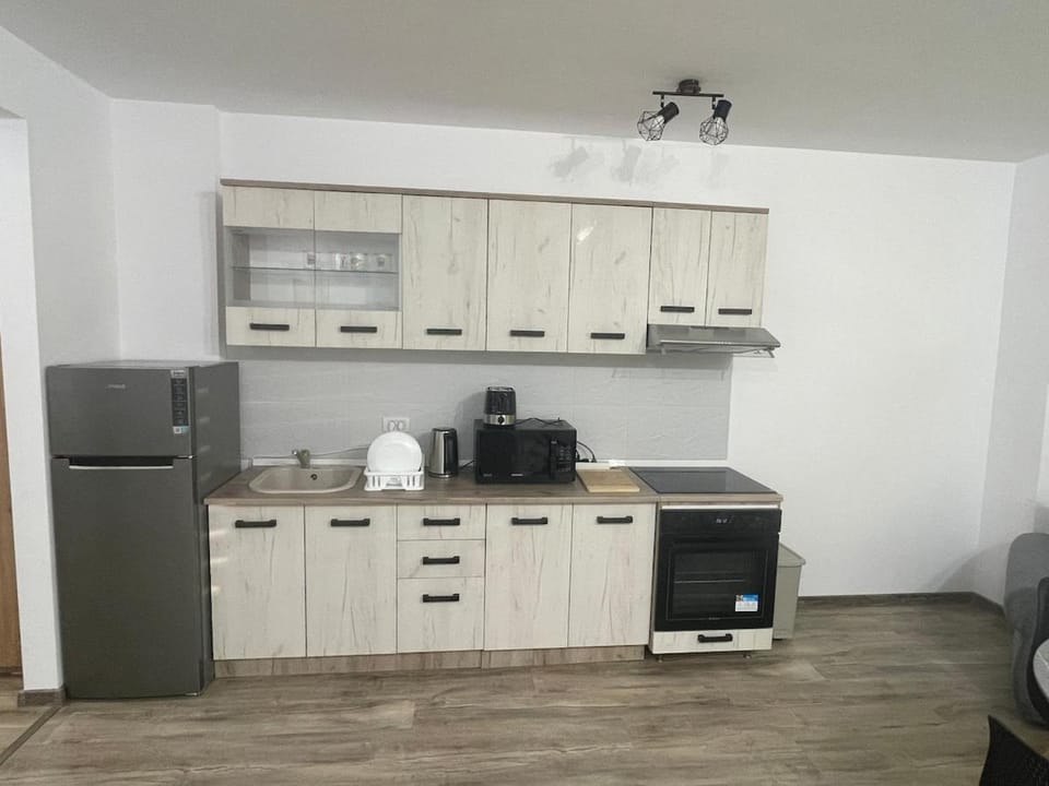 Coffee/tea facilities, Kitchen or kitchenette, oven, stove, toaster