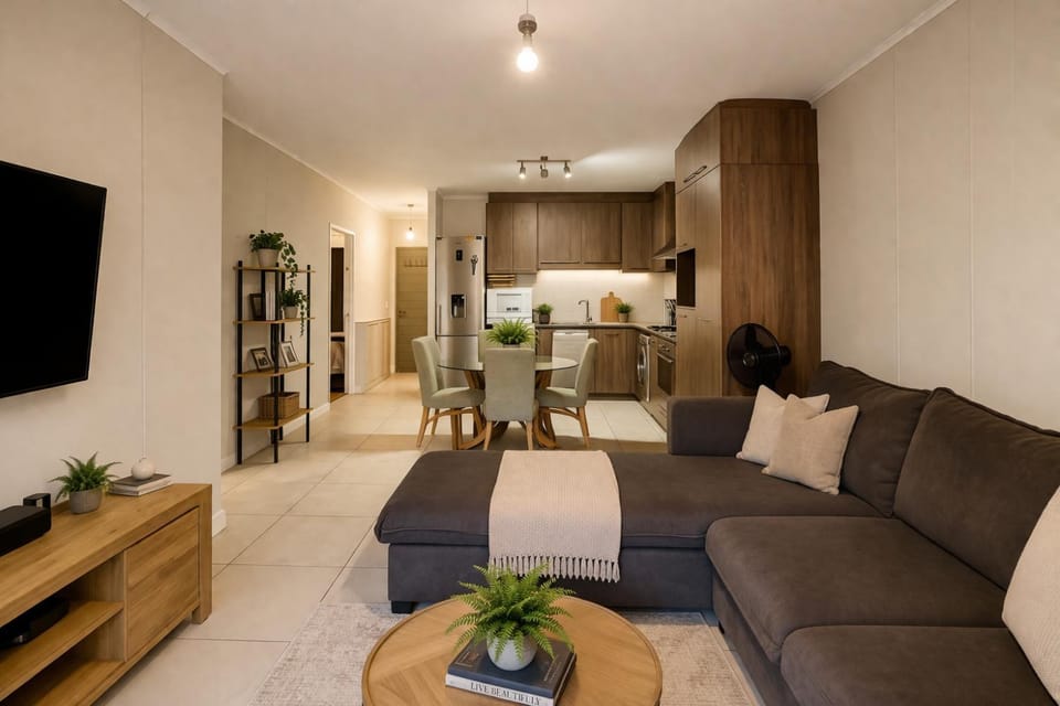 TV and multimedia, Kitchen or kitchenette, Living room, Seating area, Dining area
