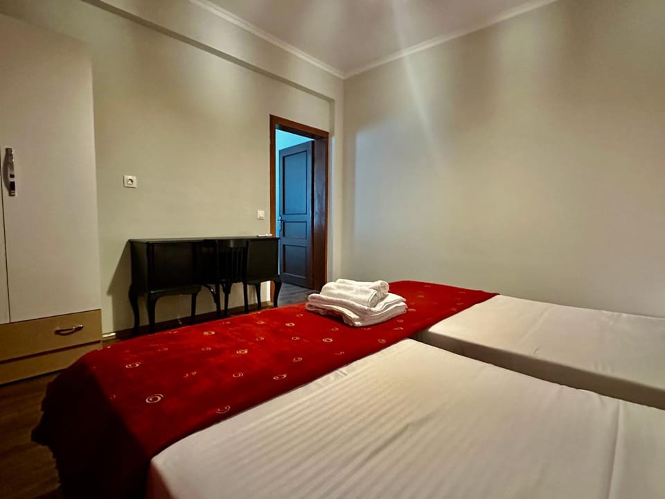 Bed, Photo of the whole room, Bedroom, towels, wardrobe