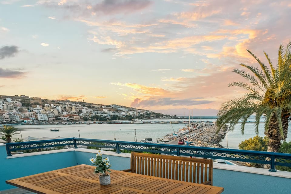 Natural landscape, View (from property/room), Balcony/Terrace, Sea view, Sunset