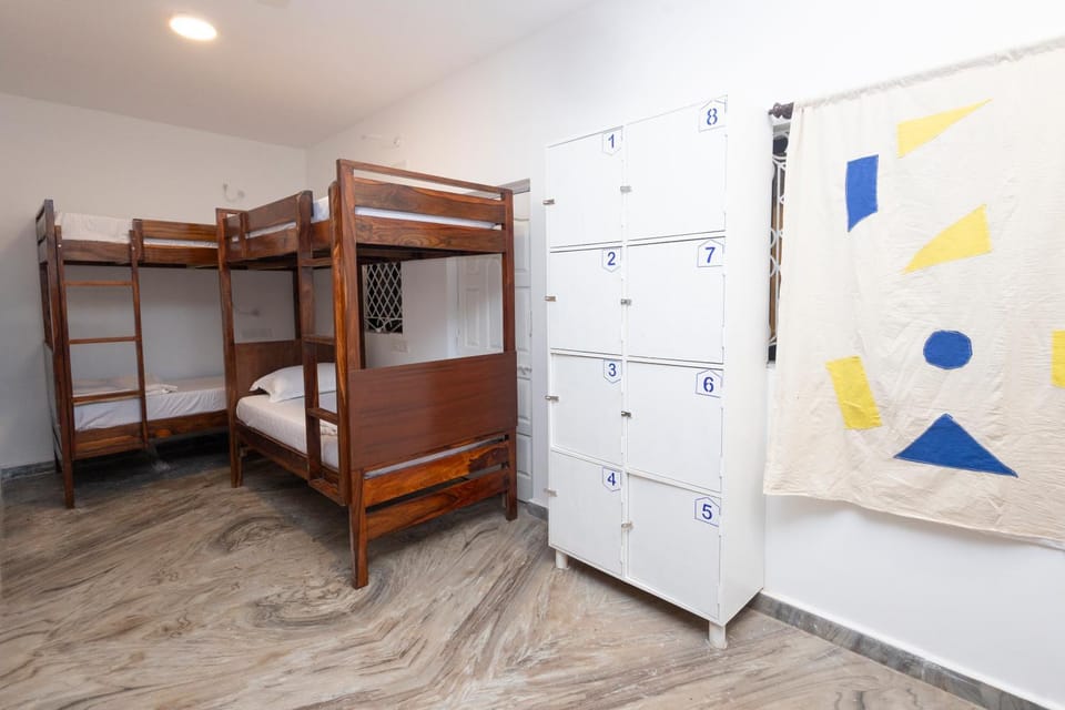Bed, bunk bed, wardrobe