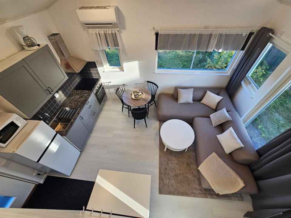 Living room, kitchen