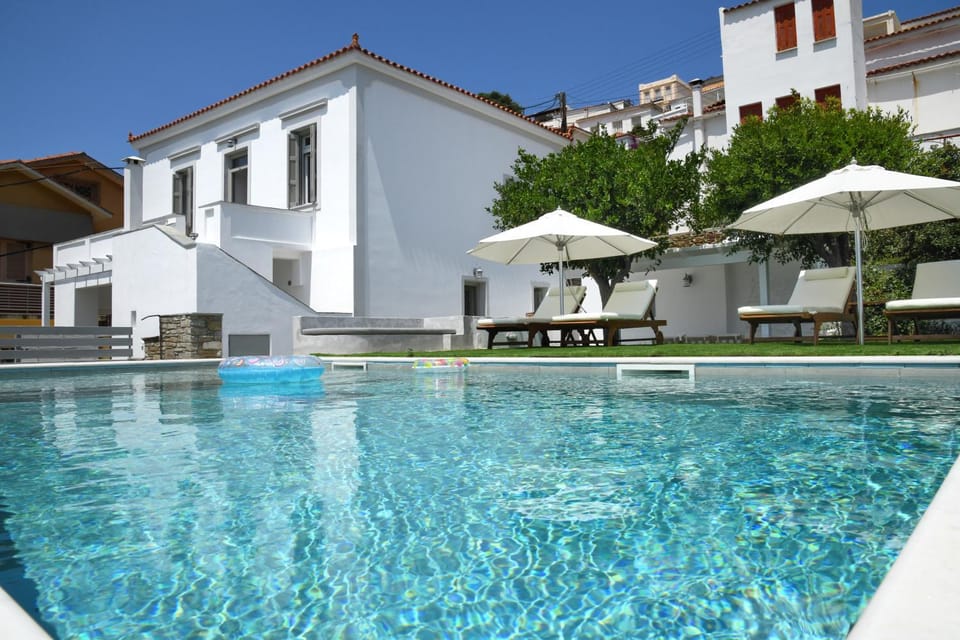 Andros Neoclassical Villa NP1926 with Private Pool Villa in Decentralized Administration of the Aegean