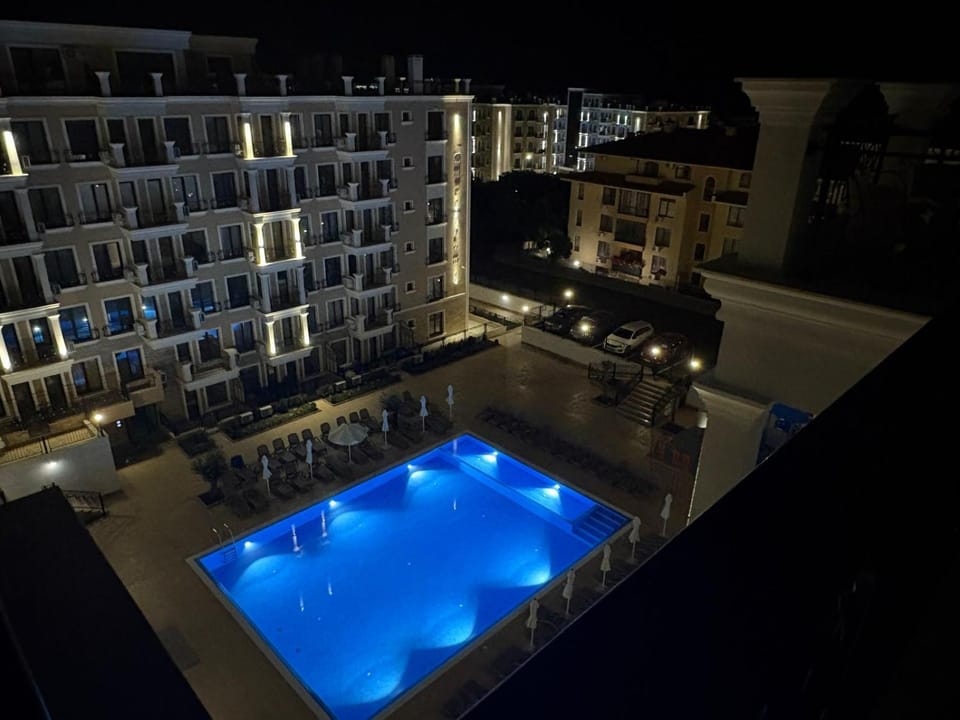 Property building, Patio, Pool view