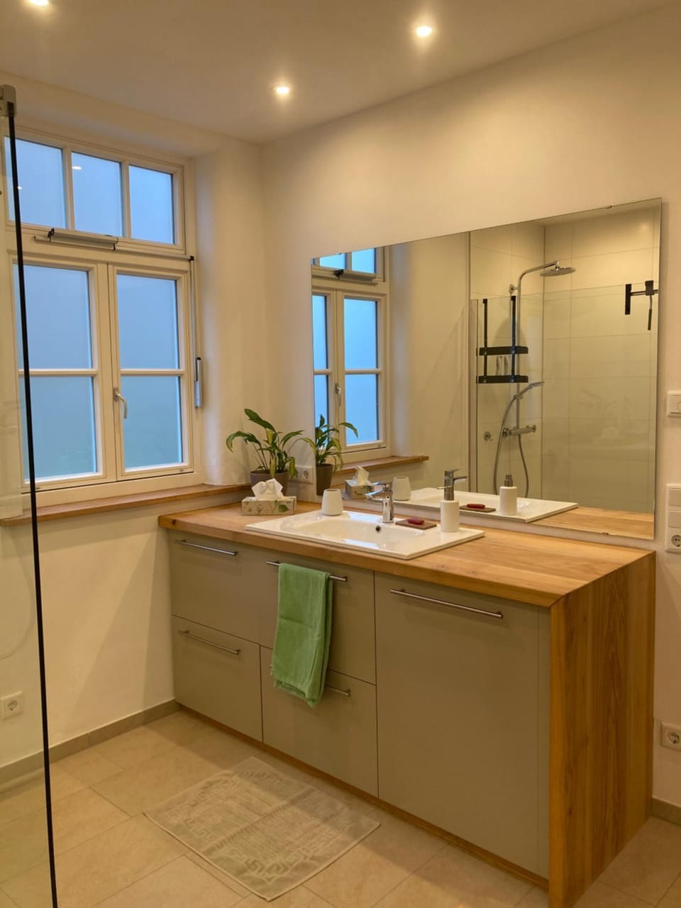 Bathroom, towels