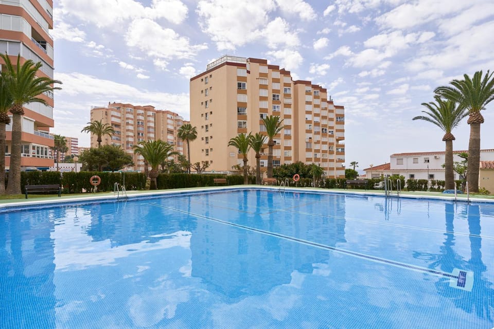 Property building, Living room, Swimming pool