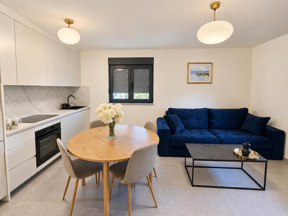 Kitchen or kitchenette, Living room, Seating area, Dining area, oven, stove
