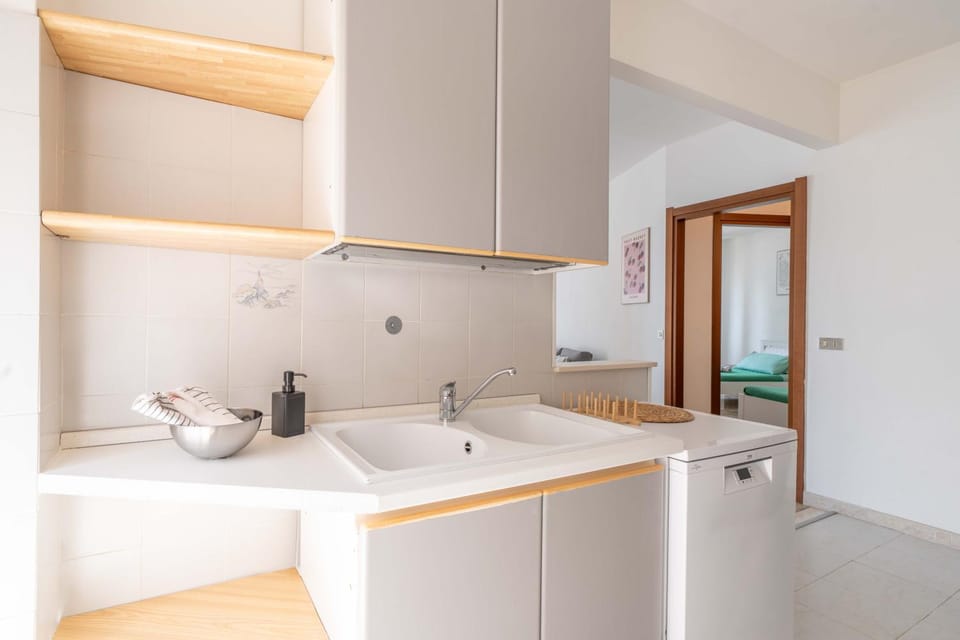 Kitchen or kitchenette, dishwasher