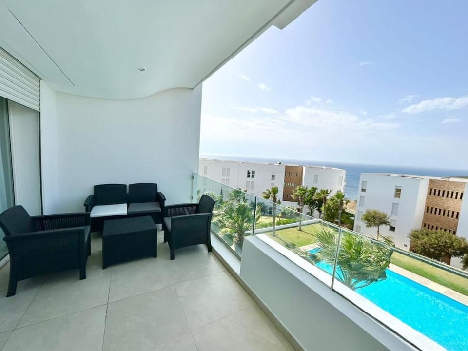 Patio, View (from property/room), Living room, Pool view, Sea view, Swimming pool
