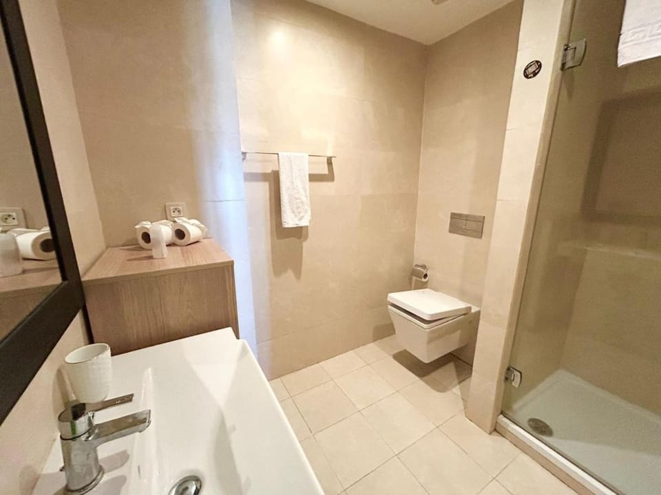 Shower, Toilet, Bathroom, towels