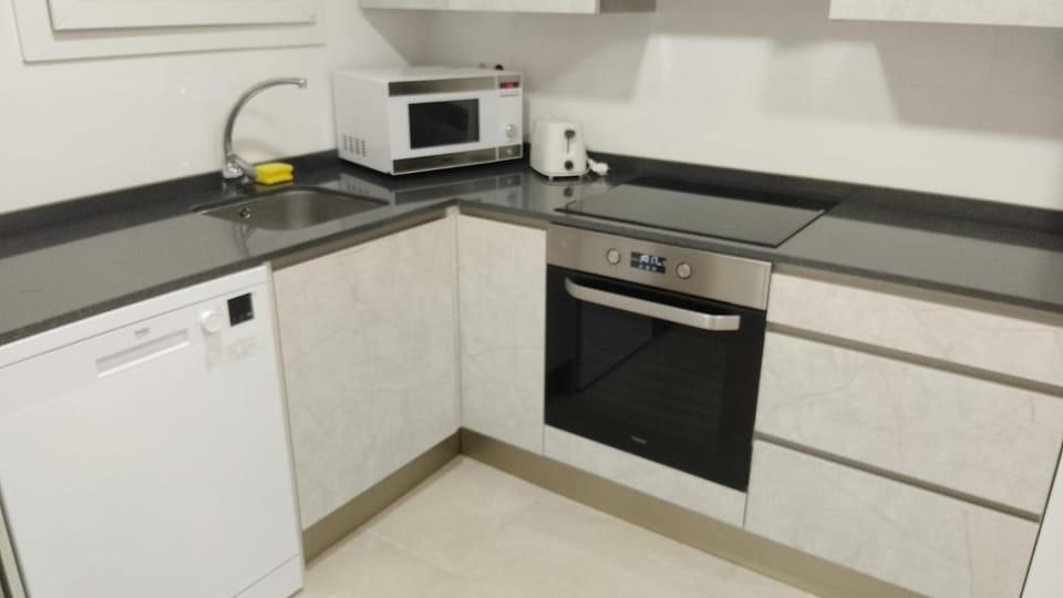 Kitchen or kitchenette, dishwasher