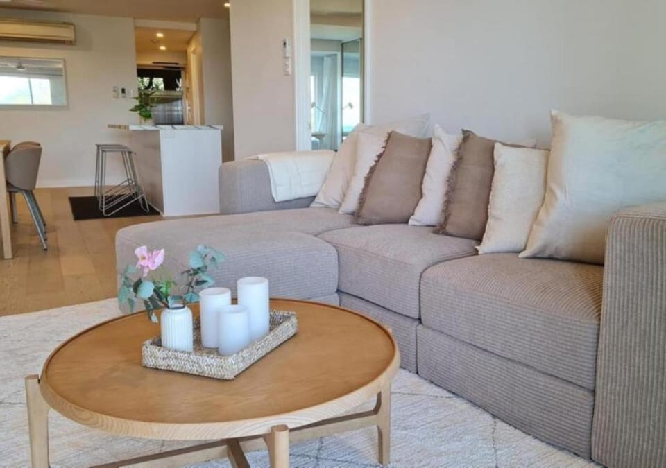 Living room, Seating area, kitchen, air conditioner