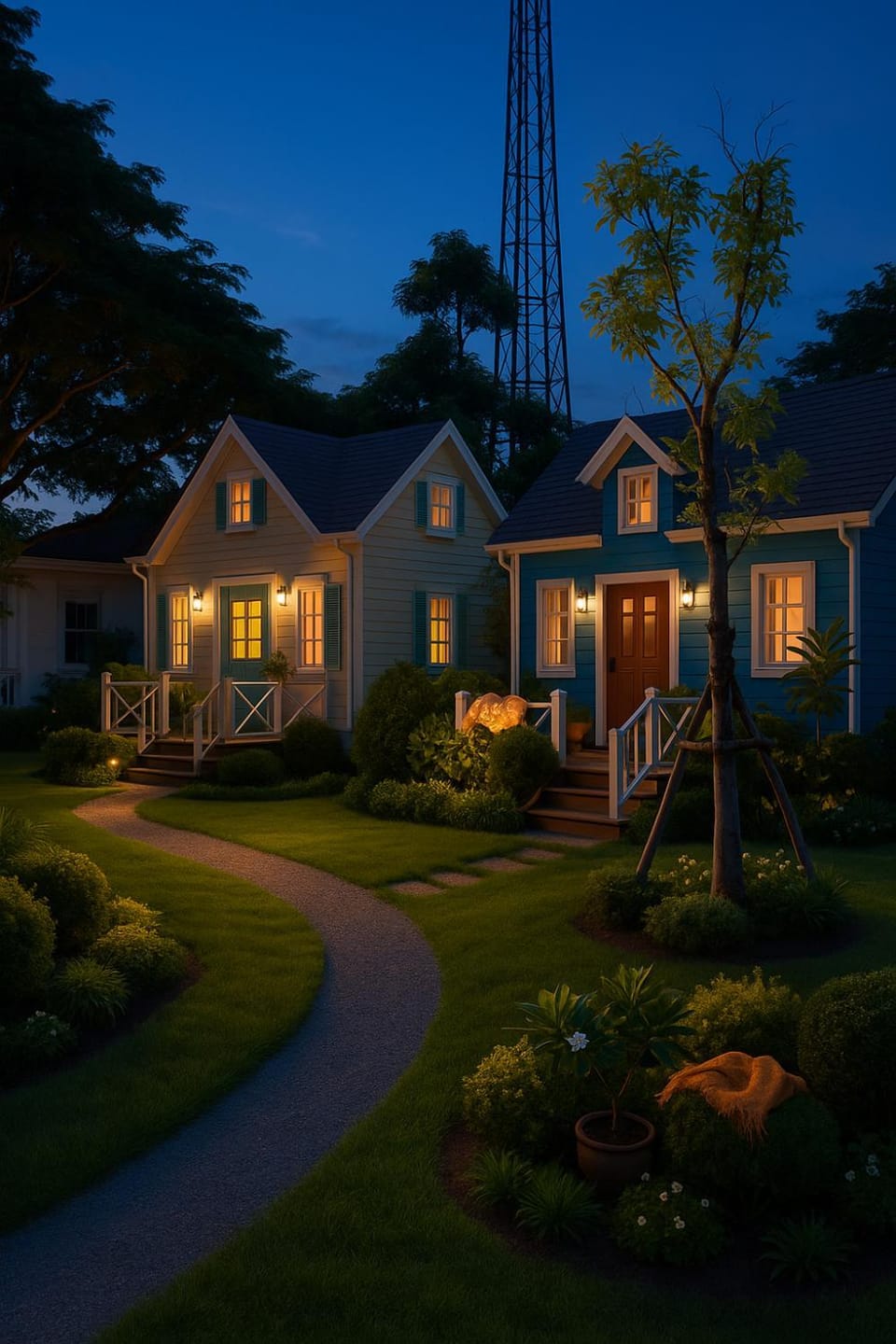 Property building, Garden, Garden view