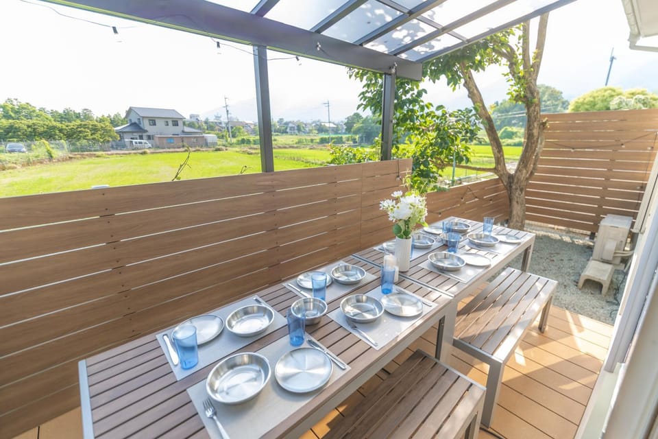 Patio, BBQ facilities, View (from property/room), Balcony/Terrace, Dining area, Garden view