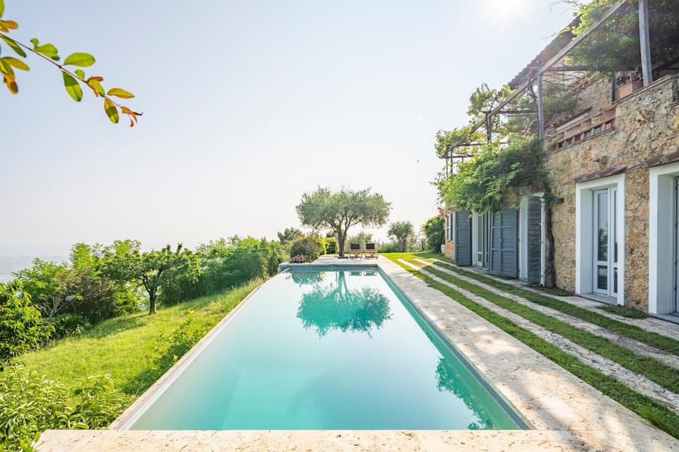 Property building, Spring, Day, Natural landscape, Garden, Garden view, Pool view, Swimming pool