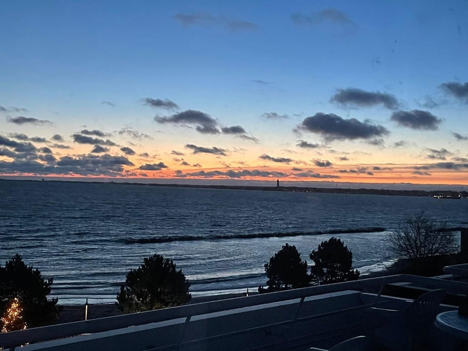 Beach, Sea view, Sunset