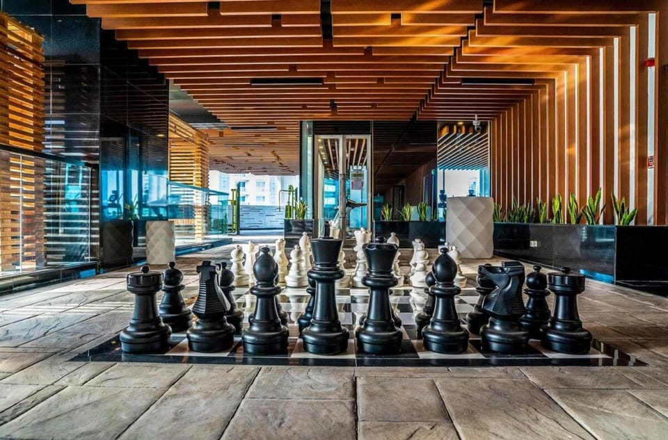 Stylish Studio Bayz Danube Burj Khalifa View Pool Apartment in Dubai