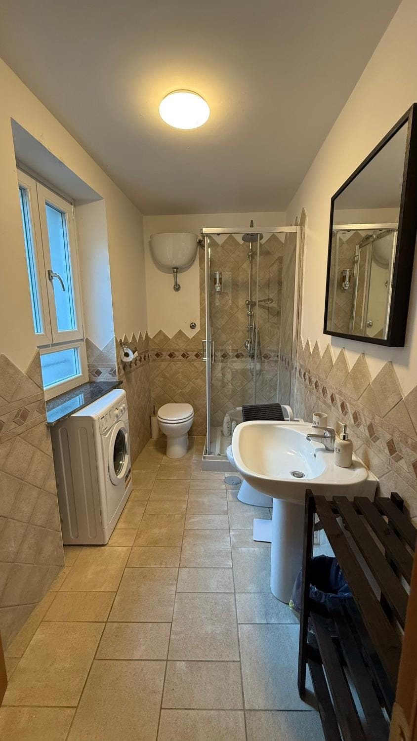 Shower, Toilet, Bathroom, washing machine