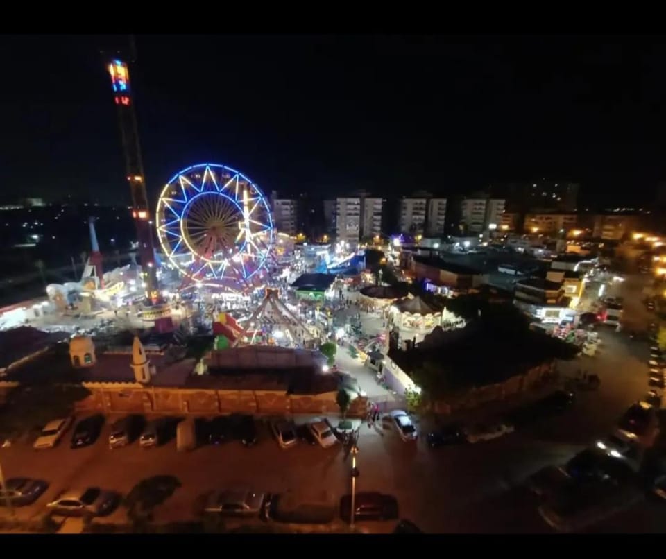 Night, Bird's eye view, Evening entertainment, City view