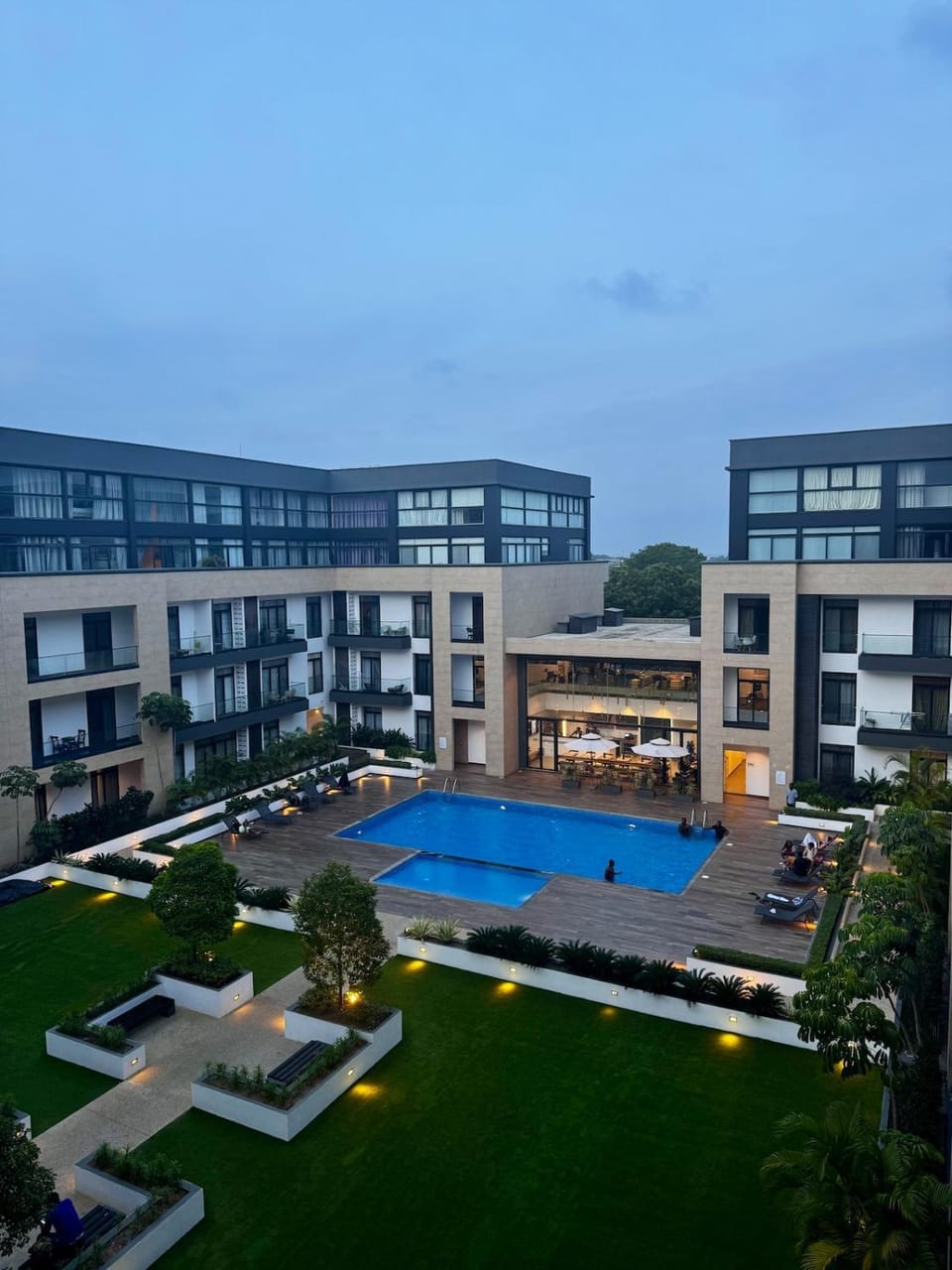 Property building, Pool view, Swimming pool