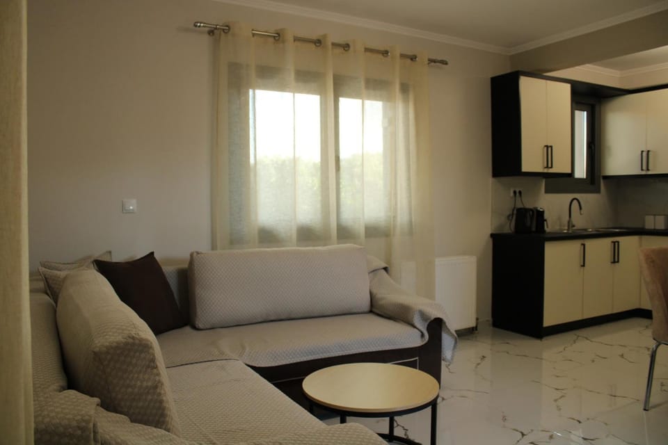 Kitchen or kitchenette, Living room, Seating area