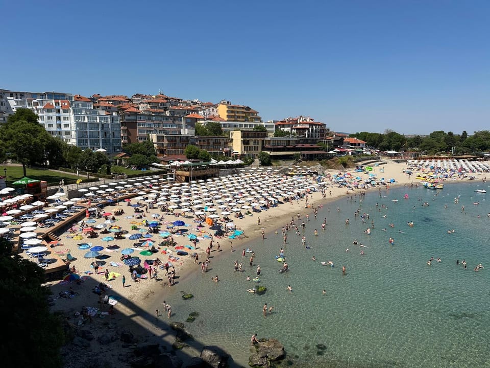 Day, Beach, Sea view, sunbed