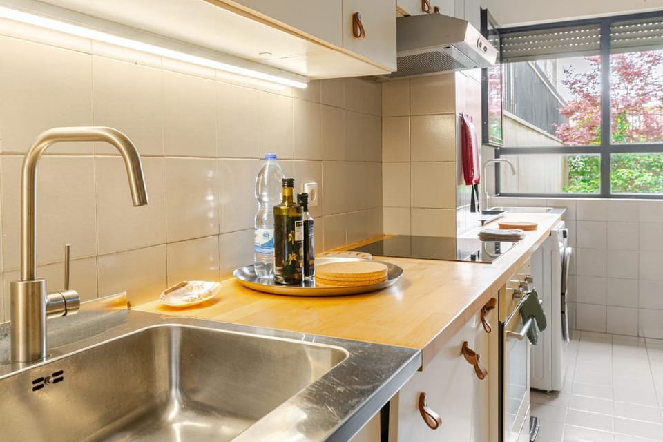 Kitchen or kitchenette, stove, kitchen