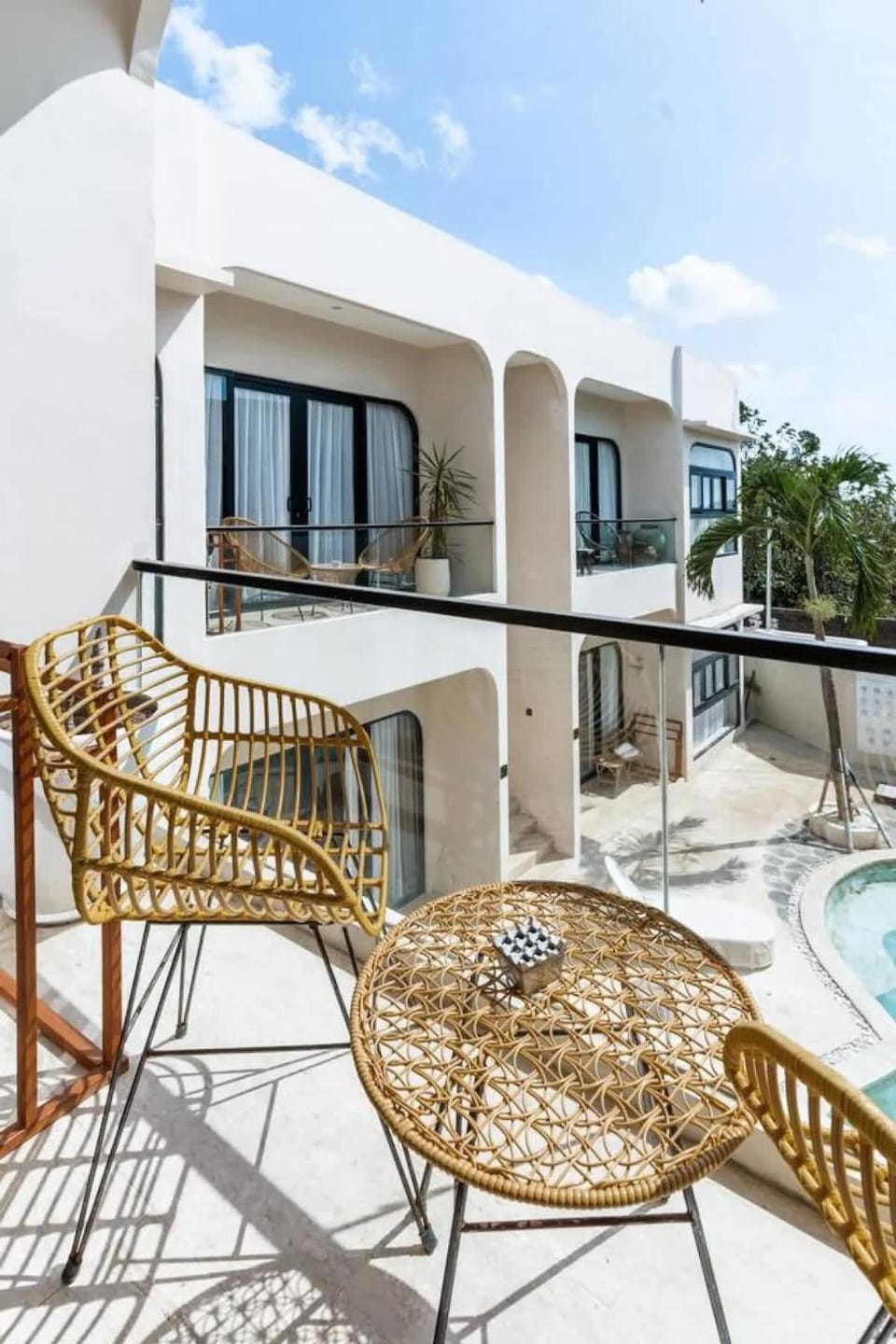 Wooden Charm 1BR Apartment with Pool at Balangan Apartment in Bali