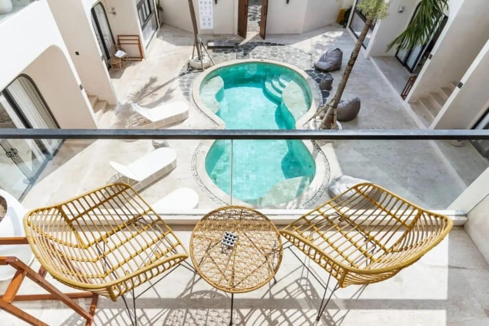 Wooden Charm 1BR Apartment with Pool at Balangan Apartment in Bali