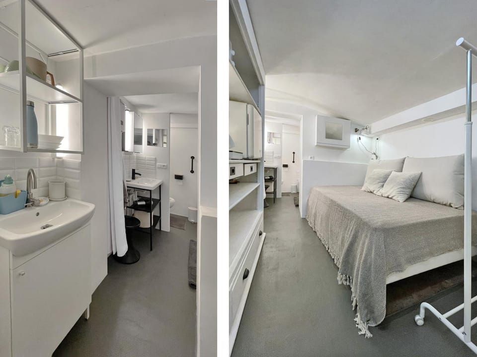 Bed, Kitchen or kitchenette, Bedroom, minibar, towels, air conditioner