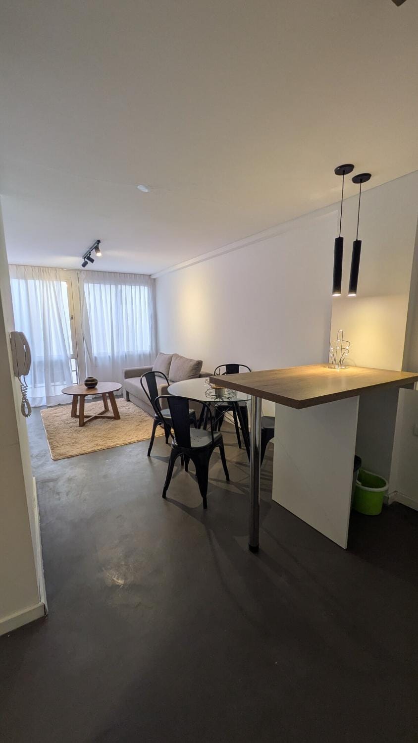 Kitchen or kitchenette, Living room, Dining area