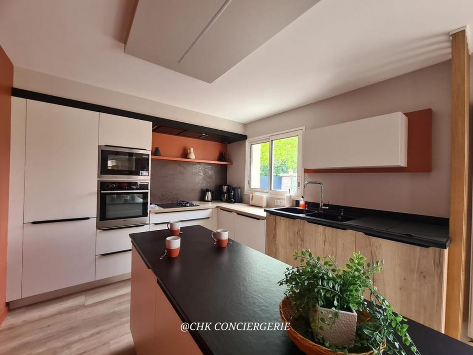 Kitchen or kitchenette, dishwasher, oven, stove, toaster