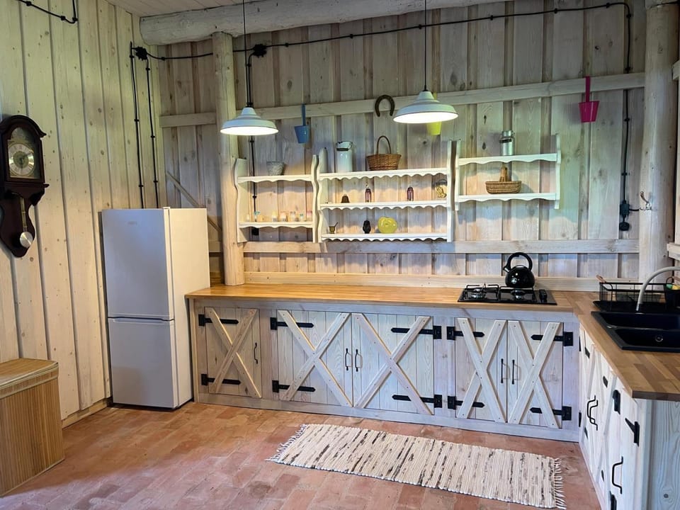 Kitchen or kitchenette, oven, stove