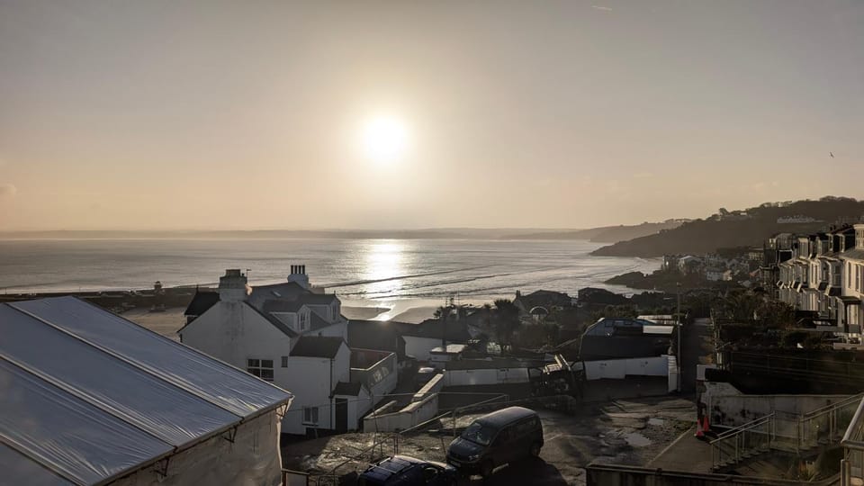 Beach, Sea view, Sunset