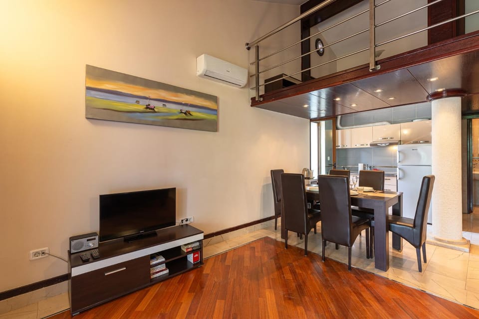 Communal lounge/ TV room, TV and multimedia, Kitchen or kitchenette, Living room, Seating area, Dining area, Evening entertainment, minibar, air conditioner