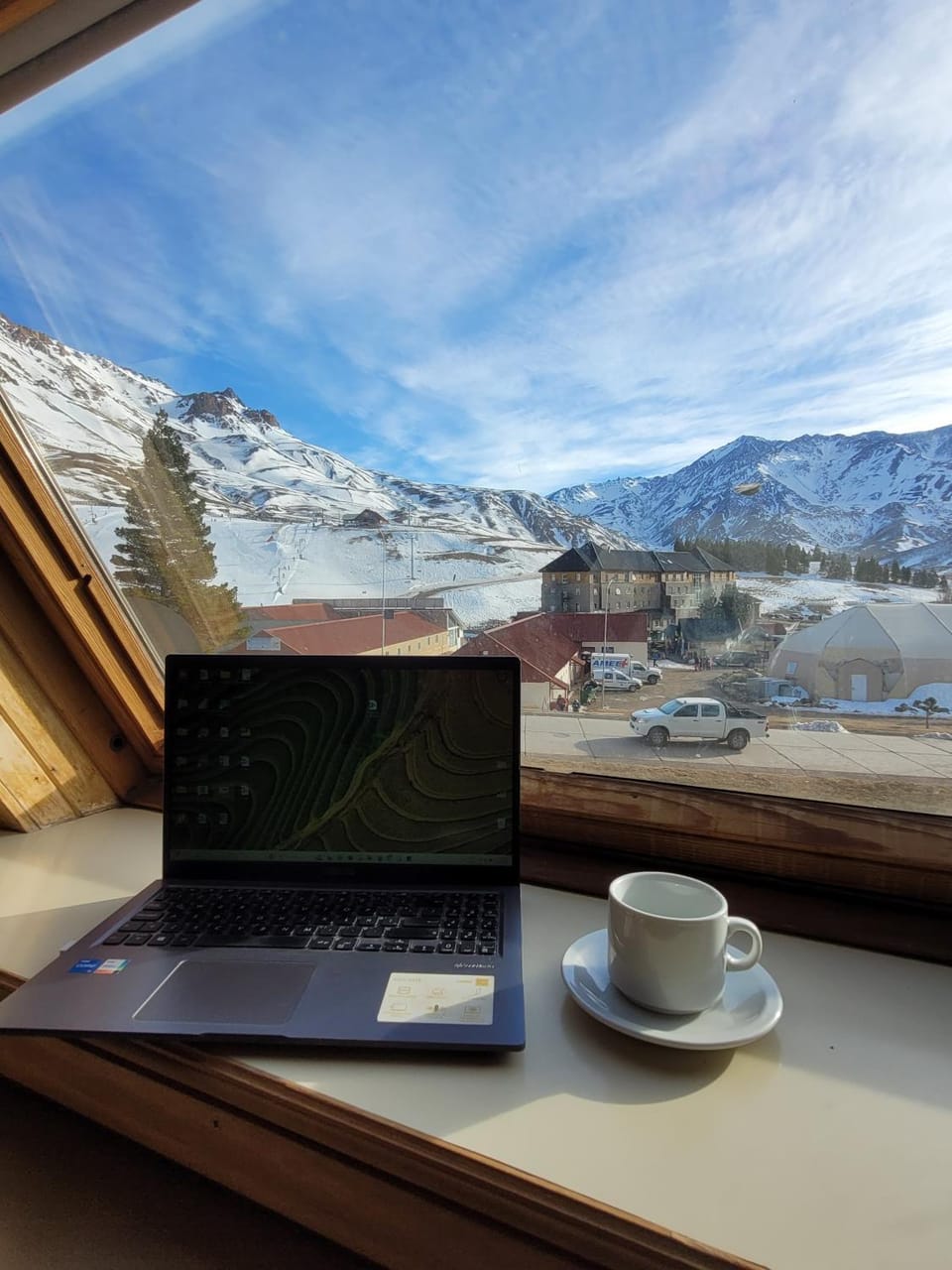 Natural landscape, Seating area, Mountain view