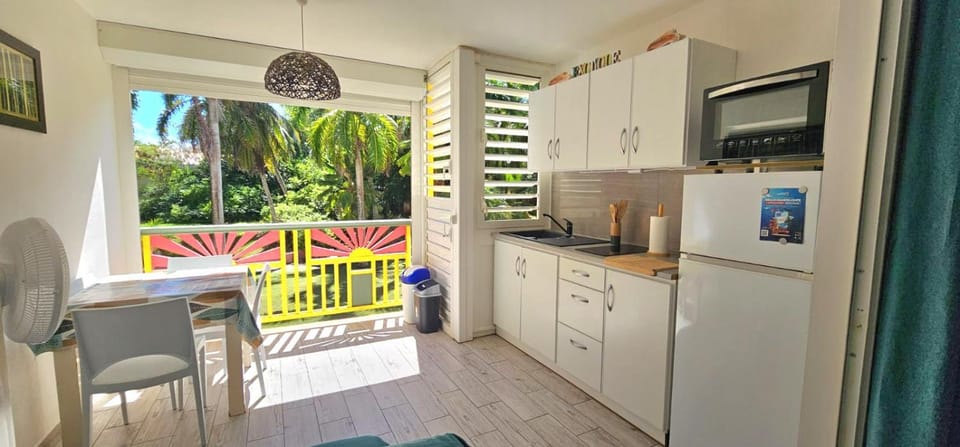 Kitchen or kitchenette, Dining area, stove