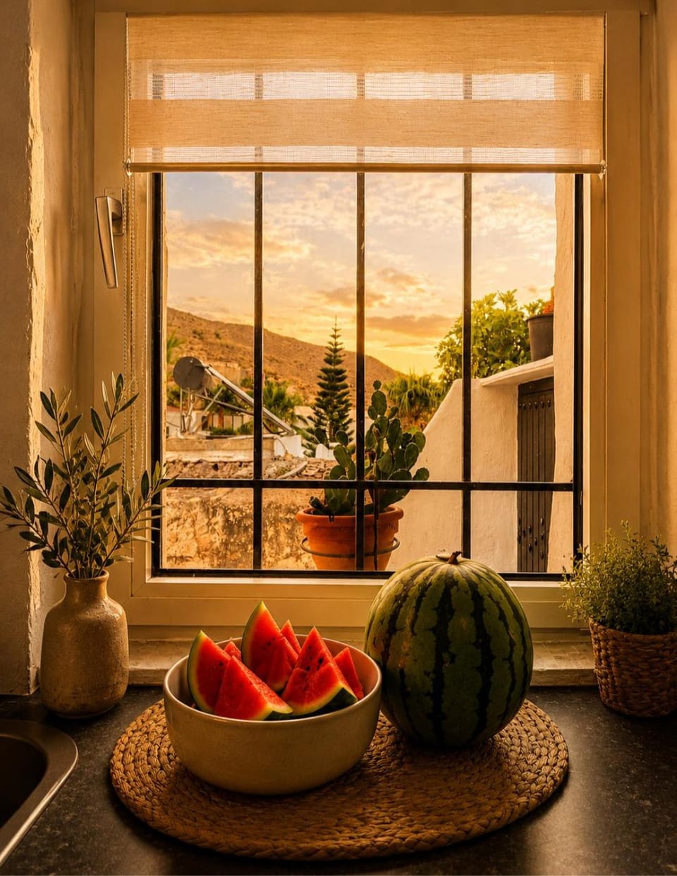 Natural landscape, Kitchen or kitchenette, Food and drinks, Food, Mountain view