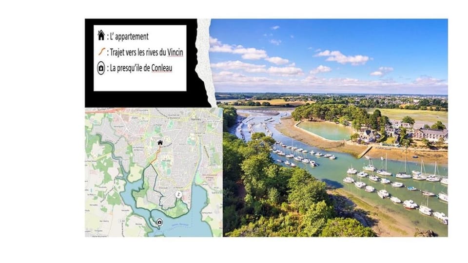 Vannes - Location appartement 2 personnes -vue sur jardin Apartment in Séné