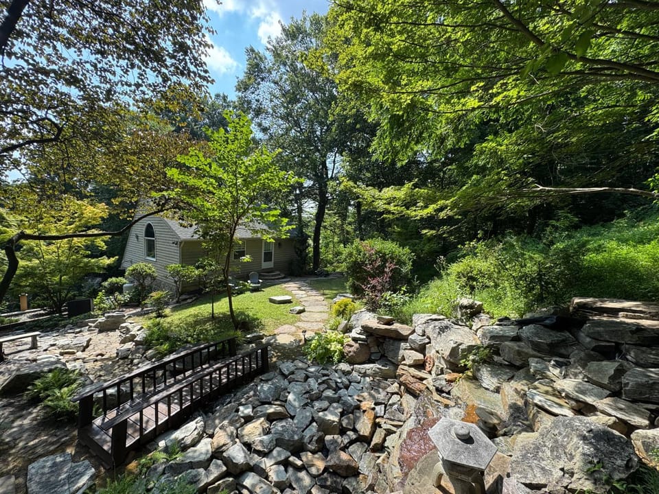 Property building, Natural landscape, Garden, Garden view