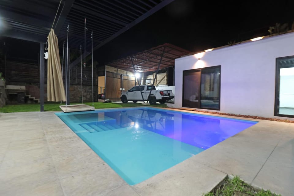Night, Pool view, sunbed