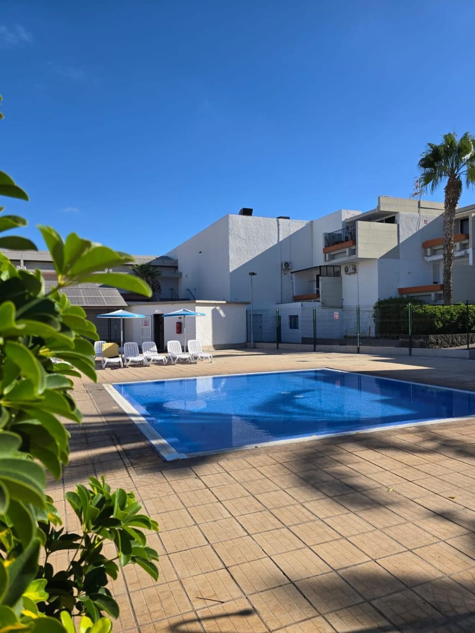 Tenerife South SUNNY Terrace with VIEW and BiG POOL AirCon DW Apartment in Abona
