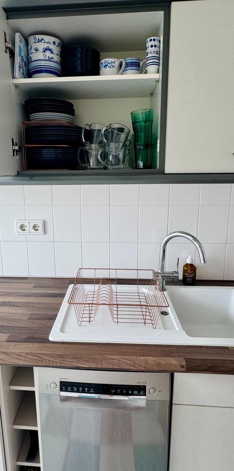 Kitchen or kitchenette, dishwasher