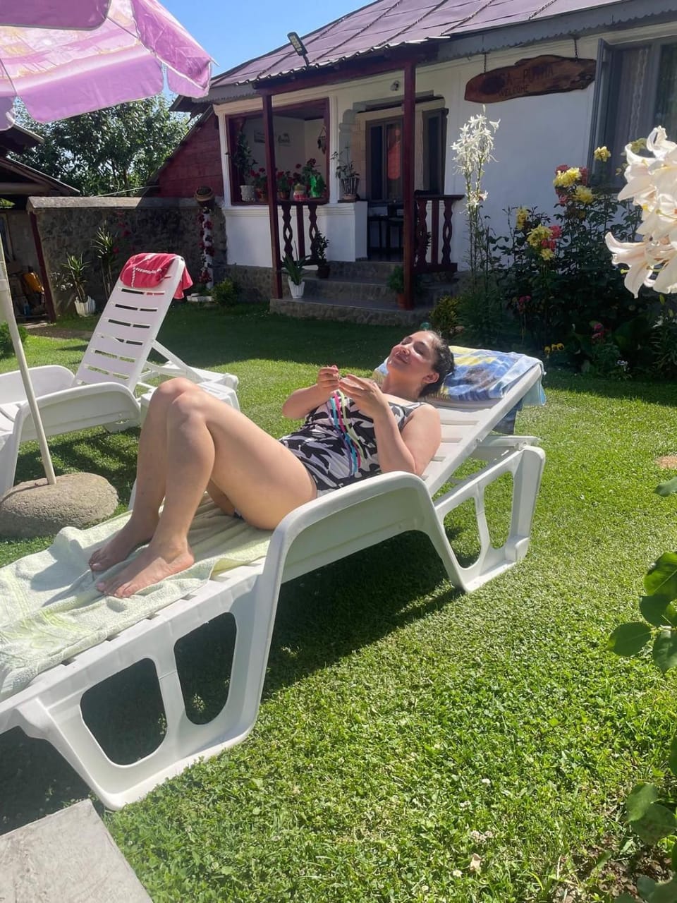 Day, Summer, Garden, Guests, sunbed